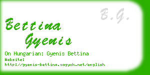 bettina gyenis business card